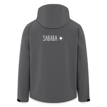 Sababa mit Sonne cooler hebräischer israelischer jüdischer Jargon - Recycelte Männer Softshell-Jacke von Stanley/Stella - Anthrazit - Hinten - AI Model Male 185 light (185cm)