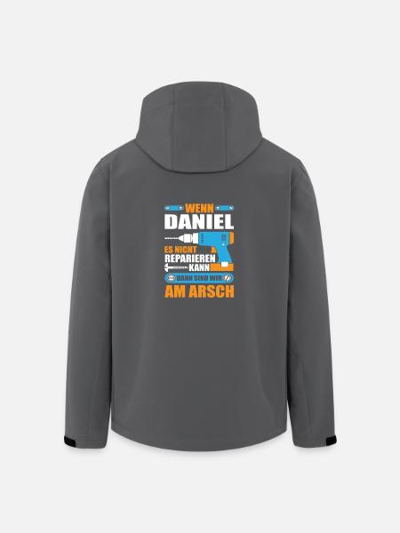 Daniel Name Geschenk Reparatur reparieren - Recycelte Männer Softshell-Jacke von Stanley/Stella - Anthrazit