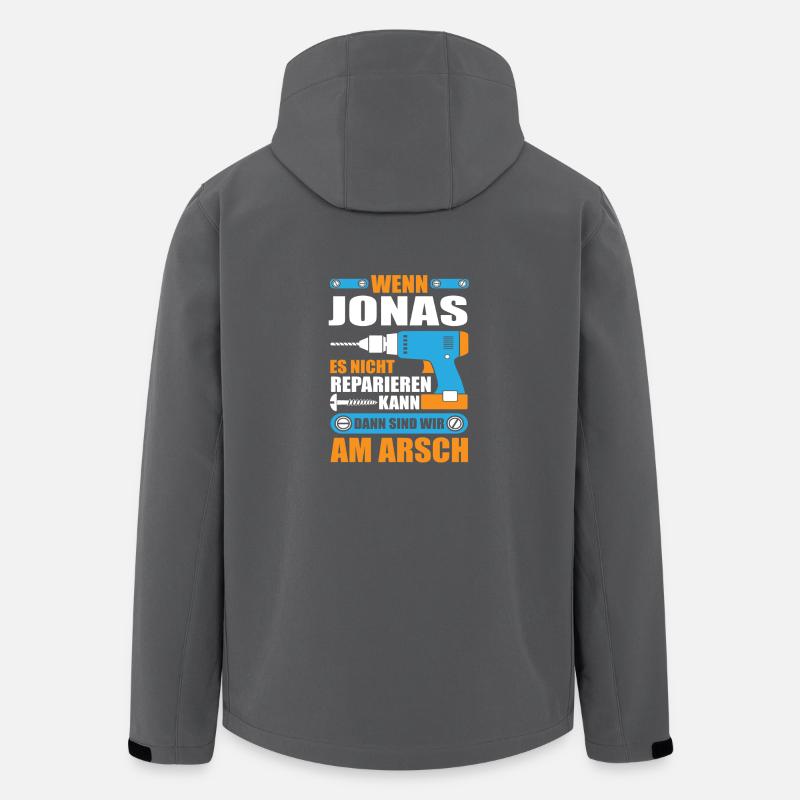 JONAS Name Geschenk Reparatur reparieren - Recycelte Männer Softshell-Jacke von Stanley/Stella - Anthrazit