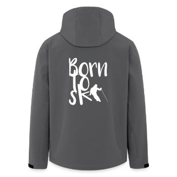 Skifahren, Alpen, Berge, Winter, Skifahrer - Recycelte Männer Softshell-Jacke von Stanley/Stella - Anthrazit - Hinten - AI Model Male 185 light (185cm)