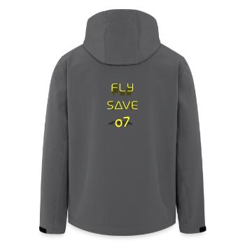 Fly Save 3D - Recycelte Männer Softshell-Jacke von Stanley/Stella - Anthrazit - Hinten - AI Model Male 185 light (185cm)