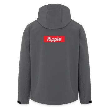 Ripple Red Rechteck Cryptocurrency XRP Blockchain - Recycelte Männer Softshell-Jacke von Stanley/Stella - Anthrazit - Hinten - AI Model Male 185 light (185cm)
