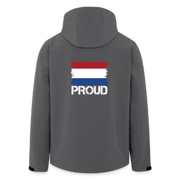 Stolz flagge flag heimat herkunft holland png - Recycelte Männer Softshell-Jacke von Stanley/Stella - Anthrazit - Hinten - AI Model Male 185 light (185cm)