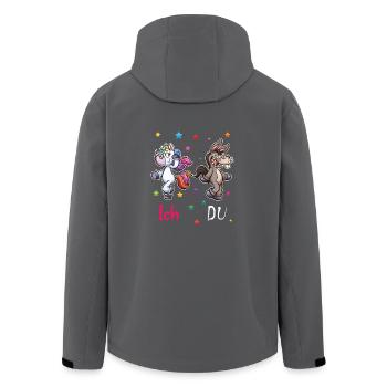 Ich und Du Einhorn - Recycelte Männer Softshell-Jacke von Stanley/Stella - Anthrazit - Hinten - AI Model Male 185 light (185cm)