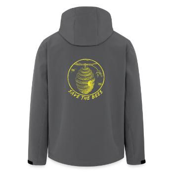 Save the Bees - Schütze die Bienen Geschenk Natur - Recycelte Männer Softshell-Jacke von Stanley/Stella - Anthrazit - Hinten - AI Model Male 185 light (185cm)