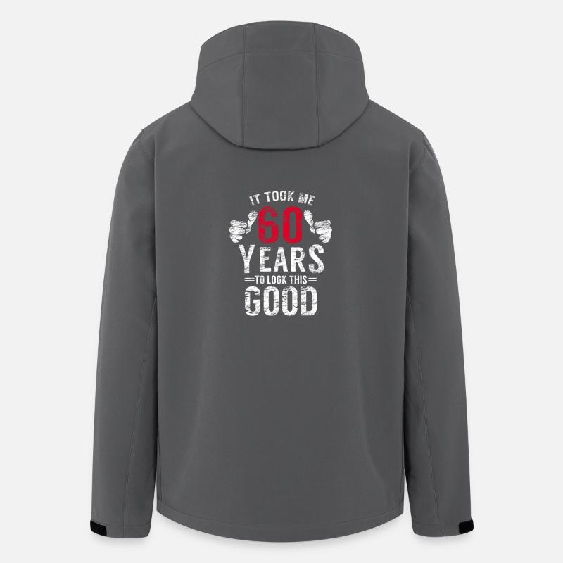 60 ans 60e anniversaire - Veste softshell homme en polyester recyclé Stanley/Stella - charbon