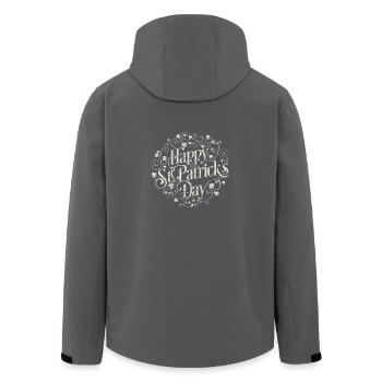 Happy St. Patricks Day T Shirt Vintage Geschenk - Recycelte Männer Softshell-Jacke von Stanley/Stella - Anthrazit - Hinten - AI Model Male 185 light (185cm)
