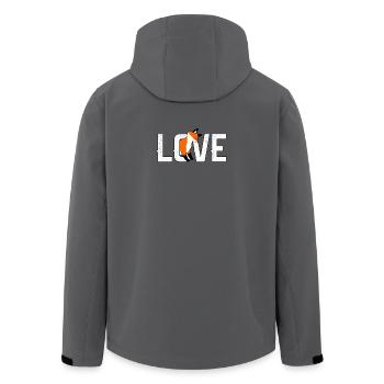 Fuchs Love Fox - Recycelte Männer Softshell-Jacke von Stanley/Stella - Anthrazit - Hinten - AI Model Male 185 light (185cm)