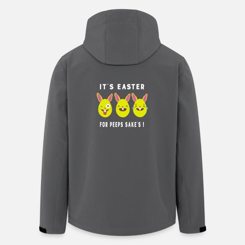 Emoji Bunny Eggs Det er påske til Peeps Sake - Stanley/Stella herre softshelljakke i genanvendt polyester - charcoal
