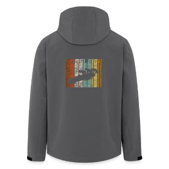 Retro Bob Fahrer Bobsleigh - Recycelte Männer Softshell-Jacke von Stanley/Stella - Anthrazit - Hinten - AI Model Male 185 light (185cm)