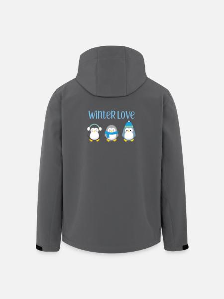 Pinguin - Winter - Geschenk - Süß - Pinguine - Recycelte Männer Softshell-Jacke von Stanley/Stella - Anthrazit