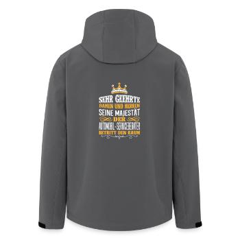 AUTOMOBIL-SERVICEBERATER Beruf Geschenk Majestät S - Recycelte Männer Softshell-Jacke von Stanley/Stella - Anthrazit - Hinten - AI Model Male 185 light (185cm)