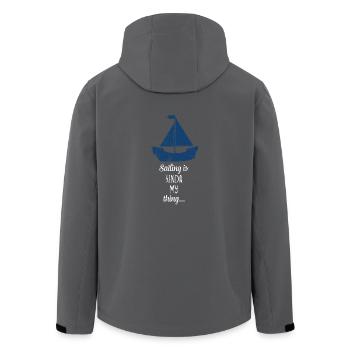 Segeln - Segel - T-Shirt - Segelboot - Segel - Recycelte Männer Softshell-Jacke von Stanley/Stella - Anthrazit - Hinten - AI Model Male 185 light (185cm)