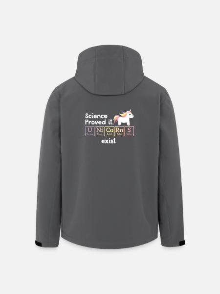 Lustiges Einhorn - Periodensystem - Geschenk - Recycelte Männer Softshell-Jacke von Stanley/Stella - Anthrazit