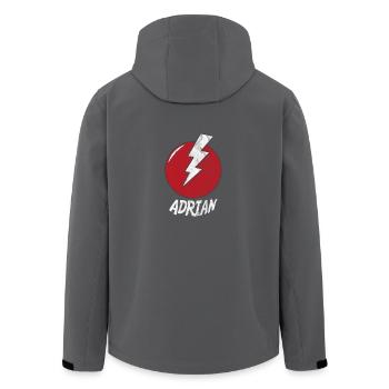 Blitz Namenshirt Superhero Superheld adrian - Recycelte Männer Softshell-Jacke von Stanley/Stella - Anthrazit - Hinten - AI Model Male 185 light (185cm)