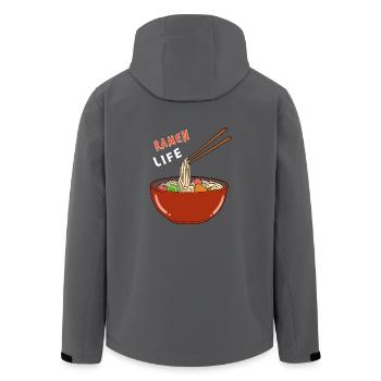 Vietnamesische Instant Nudeln Ramen Life Suppe - Recycelte Männer Softshell-Jacke von Stanley/Stella - Anthrazit - Hinten - AI Model Male 185 light (185cm)