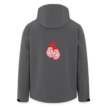 Brain Gloves - Recycelte Männer Softshell-Jacke von Stanley/Stella - Anthrazit - Hinten - AI Model Male 185 light (185cm)