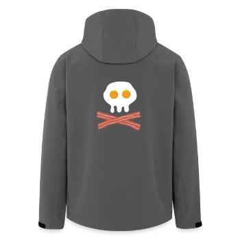 Totenkopf aus Ei und Bacon - Recycelte Männer Softshell-Jacke von Stanley/Stella - Anthrazit - Hinten - AI Model Male 185 light (185cm)