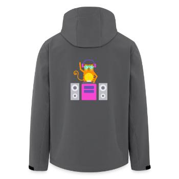 DJ Katze - Recycelte Männer Softshell-Jacke von Stanley/Stella - Anthrazit - Hinten - AI Model Male 185 light (185cm)