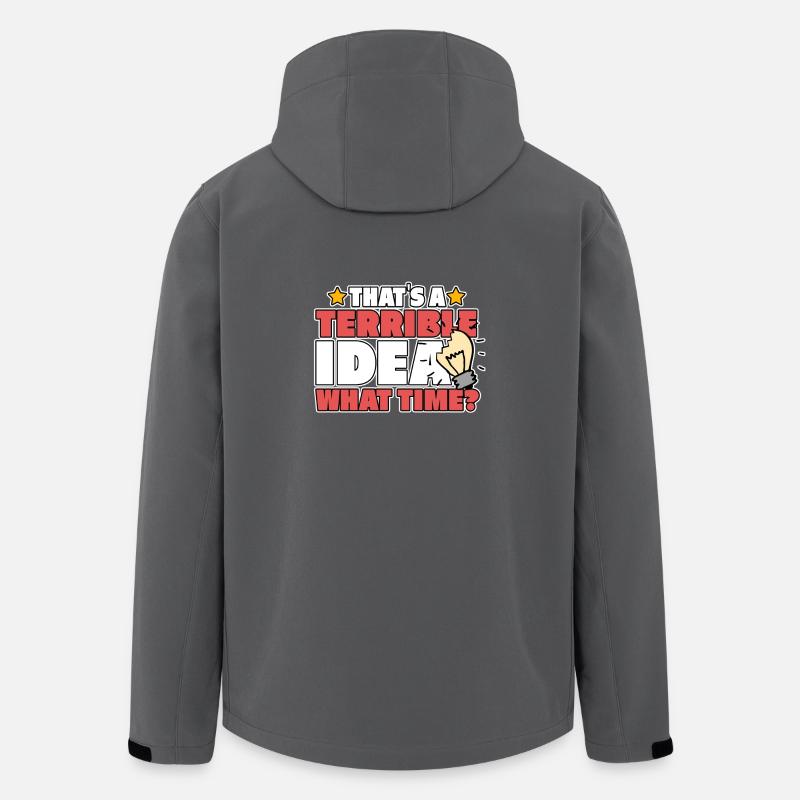 TERRIBLE IDEA - Recycelte Männer Softshell-Jacke von Stanley/Stella - Anthrazit