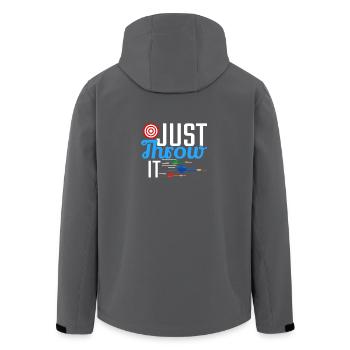 Dart Geschenk Männer Frauen Design - Recycelte Männer Softshell-Jacke von Stanley/Stella - Anthrazit - Hinten - AI Model Male 185 light (185cm)