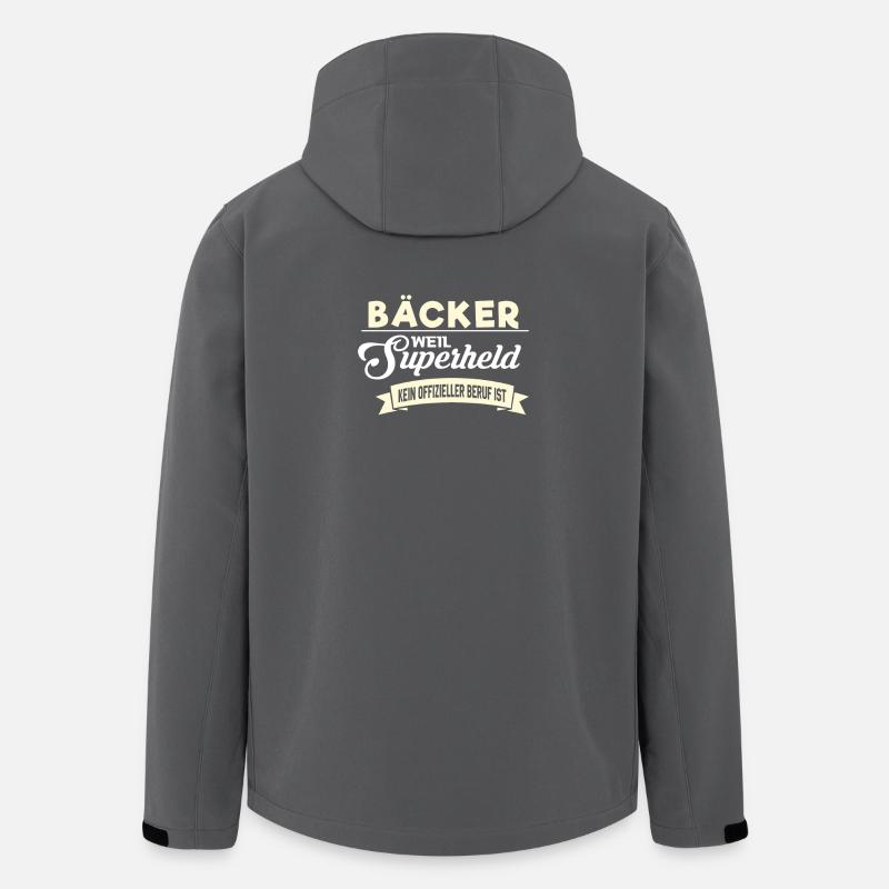 Superheld Beruf Bäcker - Recycelte Männer Softshell-Jacke von Stanley/Stella - Anthrazit