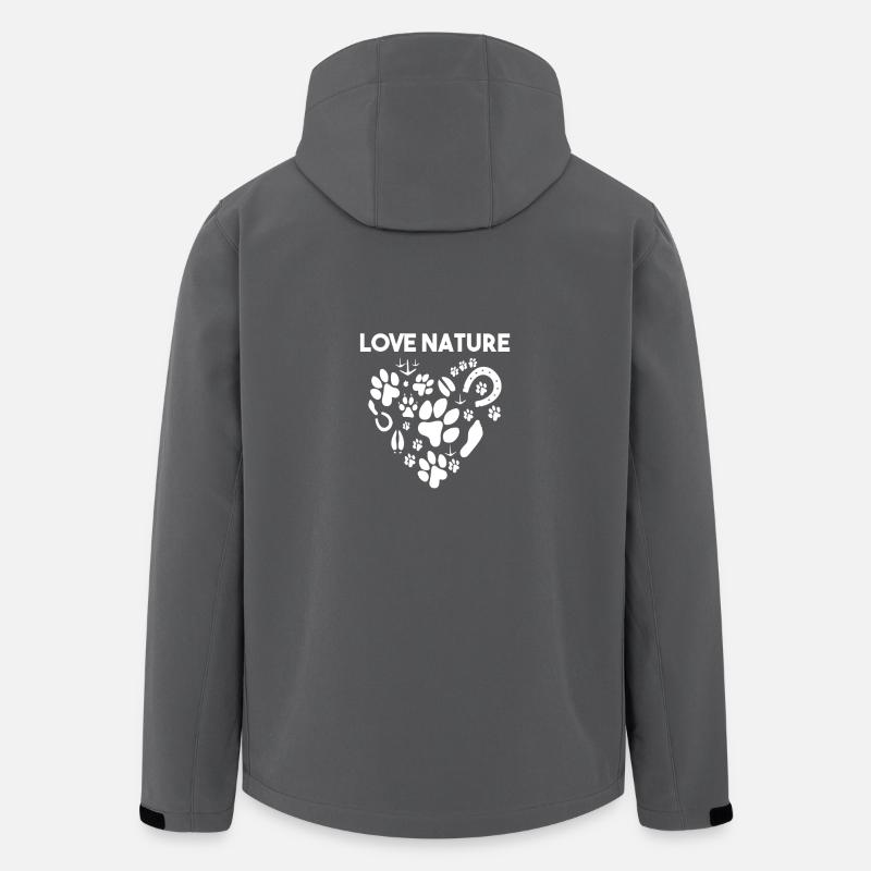 Amoureuse de la nature - Veste softshell homme en polyester recyclé Stanley/Stella - charbon