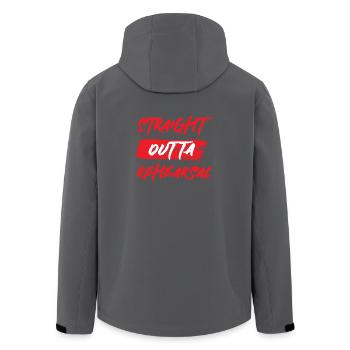 Musical - Schauspieler - Schauspiel - Casting - Recycelte Männer Softshell-Jacke von Stanley/Stella - Anthrazit - Hinten - AI Model Male 185 light (185cm)
