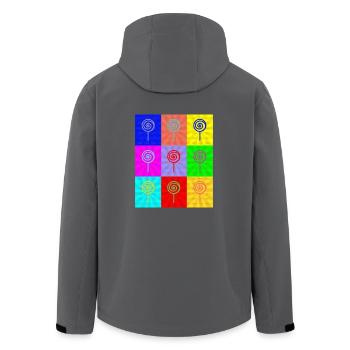 Pop-Art - Recycelte Männer Softshell-Jacke von Stanley/Stella - Anthrazit - Hinten - AI Model Male 185 light (185cm)