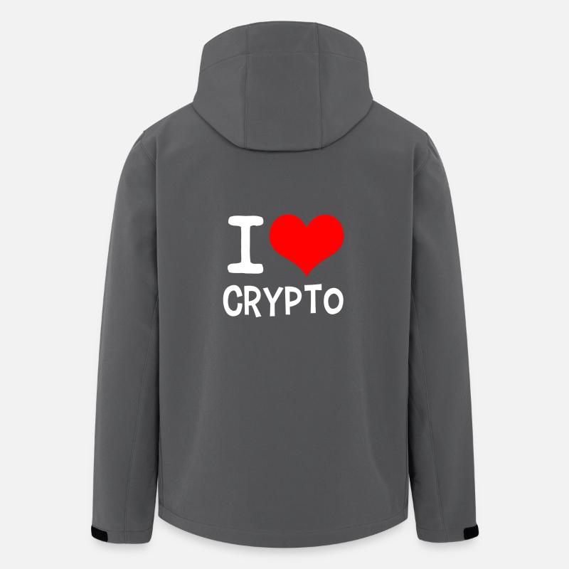 J'aime Crypto blanc - Veste softshell homme en polyester recyclé Stanley/Stella - charbon