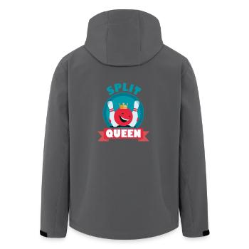Split Queen Split Happens Bowling König T_Shirt - Recycelte Männer Softshell-Jacke von Stanley/Stella - Anthrazit - Hinten - AI Model Male 185 light (185cm)