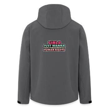 GIRLS JUST WANNA - Recycelte Männer Softshell-Jacke von Stanley/Stella - Anthrazit - Hinten - AI Model Male 185 light (185cm)