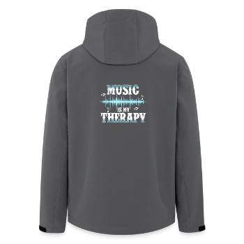 music is my therapy - Recycelte Männer Softshell-Jacke von Stanley/Stella - Anthrazit - Hinten - AI Model Male 185 light (185cm)