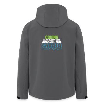 Programmierer Codierung ist mein Cardio Funny Developer - Recycelte Männer Softshell-Jacke von Stanley/Stella - Anthrazit - Hinten - AI Model Male 185 light (185cm)