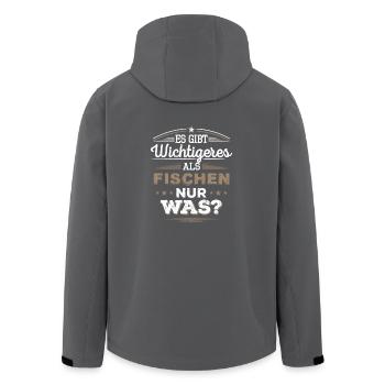 fischen, Fischer, Geschenk - Recycelte Männer Softshell-Jacke von Stanley/Stella - Anthrazit - Hinten - AI Model Male 185 light (185cm)