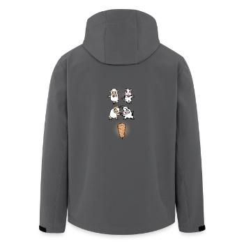 Lamm und Kalb Fusion zum Döner - Recycelte Männer Softshell-Jacke von Stanley/Stella - Anthrazit - Hinten - AI Model Male 185 light (185cm)