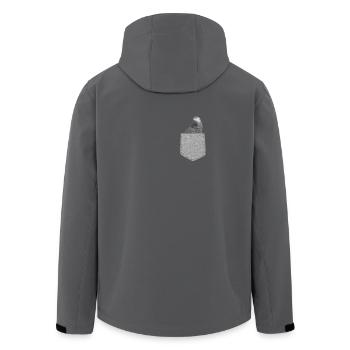 Gefälschte Tasche Graupapagei Lustige Vogel Neuheit - Recycelte Männer Softshell-Jacke von Stanley/Stella - Anthrazit - Hinten - AI Model Male 185 light (185cm)