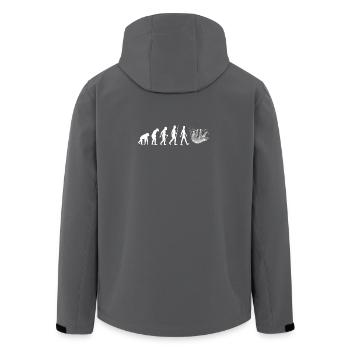 Faultier Evolution Mädchen Kawaii Geschenk Tiere - Recycelte Männer Softshell-Jacke von Stanley/Stella - Anthrazit - Hinten - AI Model Male 185 light (185cm)