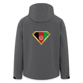Superhero held herkunft flagge Afghanistan png - Recycelte Männer Softshell-Jacke von Stanley/Stella - Anthrazit - Hinten - AI Model Male 185 light (185cm)