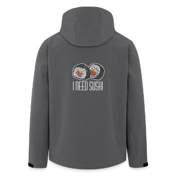 Ich brauche Sushi - Recycelte Männer Softshell-Jacke von Stanley/Stella - Anthrazit - Hinten - AI Model Male 185 light (185cm)