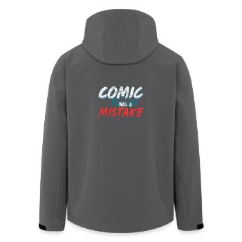 Der Witz war ein Fehler - Recycelte Männer Softshell-Jacke von Stanley/Stella - Anthrazit - Hinten - AI Model Male 185 light (185cm)