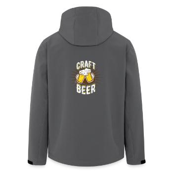 Craft Beer - Handgemachtes Bier - Recycelte Männer Softshell-Jacke von Stanley/Stella - Anthrazit - Hinten - AI Model Male 185 light (185cm)