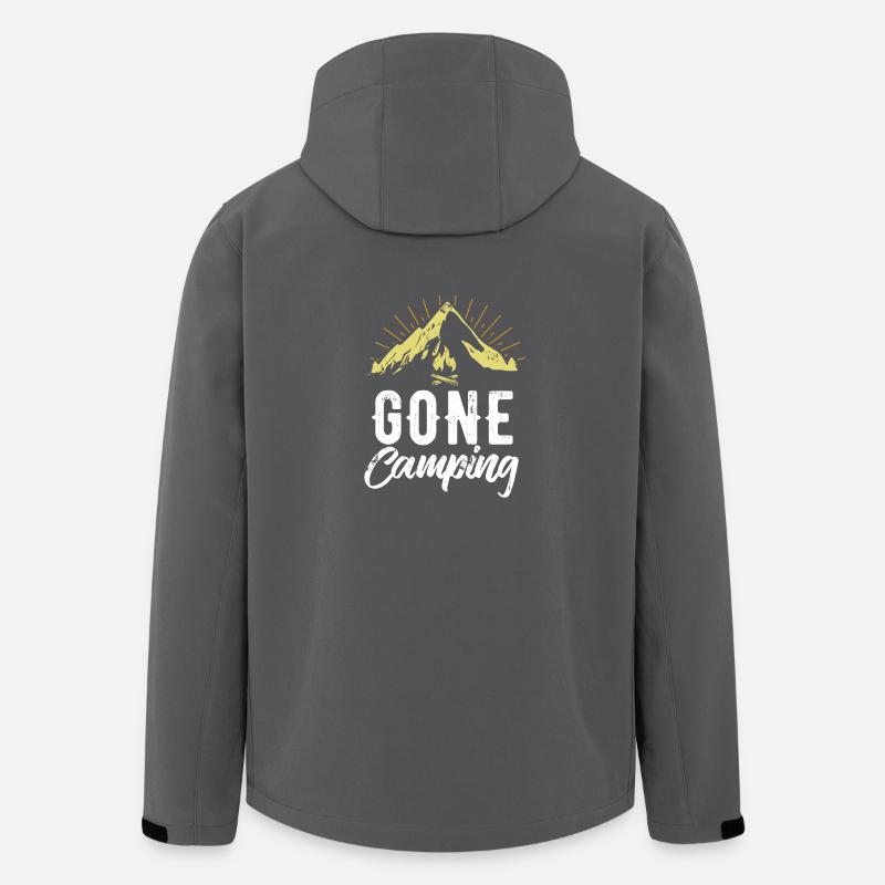 Suis camping - camping - cadeau - Veste softshell homme en polyester recyclé Stanley/Stella - charbon