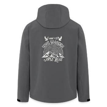 Travel Shirt Reise shirt travel - Recycelte Männer Softshell-Jacke von Stanley/Stella - Anthrazit - Hinten - AI Model Male 185 light (185cm)