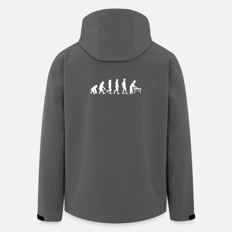 Menuisier - Bois - Menuisier - Cadeaux - Évolution - Veste softshell homme en polyester recyclé Stanley/Stella - charbon