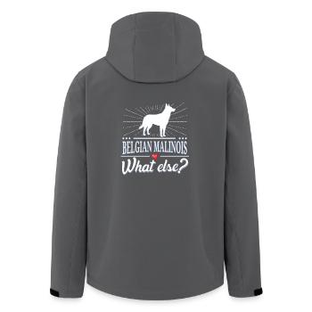 Malinois what else? Belgian Malinois - Recycelte Männer Softshell-Jacke von Stanley/Stella - Anthrazit - Hinten - AI Model Male 185 light (185cm)