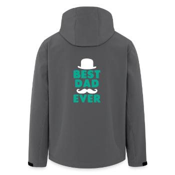 Vatertag Geschenk Vater bester Vater aller Zeiten - Recycelte Männer Softshell-Jacke von Stanley/Stella - Anthrazit - Hinten - AI Model Male 185 light (185cm)