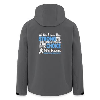 Being Strong is the Choice Diabetes Awareness - Recycelte Männer Softshell-Jacke von Stanley/Stella - Anthrazit - Hinten - AI Model Male 185 light (185cm)