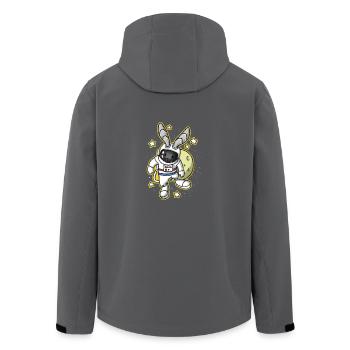 Hase Ostern Weltall Weltraum Astronaut Geschenk - Recycelte Männer Softshell-Jacke von Stanley/Stella - Anthrazit - Hinten - AI Model Male 185 light (185cm)