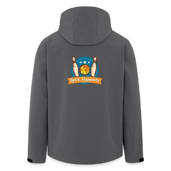 Split Happens T-Shirt Bowling Bowler Tee - Recycelte Männer Softshell-Jacke von Stanley/Stella - Anthrazit - Hinten - AI Model Male 185 light (185cm)